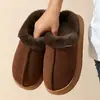 Pantuflas de algodón para mujer 2026, pantuflas de interior para el hogar de invierno, pantuflas estilo boucle, pantuflas de felpa con suela gruesa, cálidas, cómodas y con suela suave