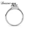 Anillo de Moda para Mujer Desini Simple con un Solo Diamante de Moissanita Anillo de Plata de Ley S925 Estilo Frío de Moda Combinable Ins