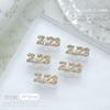 Arte de Uñas de Año Nuevo Celebridad Cibernética Aleación Zircón Lujo Ligero Oro y Plata Micro-incrustado Diamante Flash Colgante de Cadena Fortuna Usar Decoración de Uñas