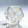 Dados de Cristal K9 Blanco Cepillado Aurora de Venta Caliente con Dados Multilado para Dnd Trpg Juego de Dungeons and Dragons