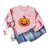 Amazon eBay estación independiente suéter divertido estampado de calabaza fantasma pequeño top casual de cuello redondo para mujer