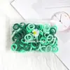 Elásticos de Cabelo Pequenos para Crianças Que Não Danificam o Cabelo, Scrunchies de Toalha Sem Costura, 100 Peças, Estilo Coreano Fresco e Doce