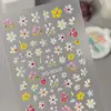 Pegatinas de Arte para Uñas Florales de Primavera Transfronterizas, Pegatinas de Uñas 3D Exquisitas Pintura al Óleo Flores Silvestres 5D en Relieve, Modelo Hg