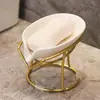 Jabonera ligera de lujo con escurridor, sin perforaciones, bandeja creativa para el hogar