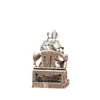 Latão Guan Gong Leitura Noturna Primavera e Outono Guan Yu Retro Decoração de Casa Artesanato de Mesa Coleção Ornamento de Cobre
