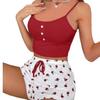 Shorts Sexys de Estilo Nuevo Europeo y Americano para Comercio Exterior con Cintura Fruncida de Canalé y Cordón Estampados para Casa y Uso Casual Venta al por Mayor