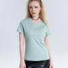 Nova Camiseta de Algodão Mercerizado de 15 Cores Dupla Face 80 Fios para Mulheres Branca Manga Curta Verão Solta Gola Redonda V Top Camiseta para Usar por Baixo