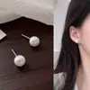 Pendientes de plata S925, perla fragante, asimétricos, estilo natural para mujer, con un diseño único y elegante, versátiles y sencillos, con un colgante en forma de corazón