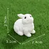 Adornos de micropaisaje de dibujos animados lindos realistas adornos de animales conejo accesorios de decoración de jardinería manualidades de resina de escritorio