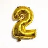 Balão decorativo de folha de alumínio dourado prateado digital de 32 polegadas para aniversário de um mês