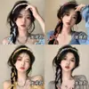 Tiara Floral com Pérolas para Mulheres 2026 Novo Estilo Lenço de Cabelo Trançado Fita Estilo Coreano Prendedor de Cabelo Acessórios de Cabelo Tiara Grampo de Cabelo