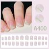 Adesivos de Manicure Vestíveis, Adesivos de Unha Falsos, Blush Popular Acabado, Fornecimento Douyin, Unhas Francesas Curtas Europeias e Americanas