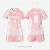 Conjunto de Uniforme de Vôlei, Camisa de Vôlei Feminina com Design Estampado, Traje Esportivo Respirável de Secagem Rápida, Uniforme de Vôlei Estampado Digital em Corpo Inteiro