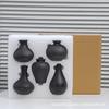 Vaso de cerâmica simples por atacado Cinco peças Home Crafts Conjunto de flores pequenas Entrada simples Armário de TV Enfeites de mesa