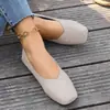 Zapatos de Mujer Talla Grande 2025 Nuevo Estilo Zapatos de Mujer Primavera y Otoño Estilo Coreano Punta Fina Zapatos Planos Bajos Mocasines Slip-On Venta al por Mayor de Zapatos de Mujer