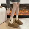 Nuevos Mocasines de Mujer para Otoño e Invierno con Suelas Gruesas, Forro de Felpa, Estilo Birkenstock, Zapatos de Algodón 2025