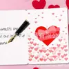 Cartão de Coração Duplo Amoroso Cartão de Saudação para Amantes Tanabata Cartão de Saudação Retrô com Bambu Dia das Mães Casamento Cartão de Saudação Vazado Atacado