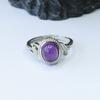 Anillo de Amatista Natural de Guan Yu Anillo de Gema Púrpura Joyería Vintage Fábrica Venta al por Mayor Dropshipping S3092905