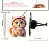 Lindo Clip de Perfume para Ventilación de Coche de Gato Gatito Acrílico Decoración de Coche Accesorio de Interior Adorno de Fragancia