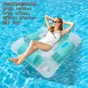 Fornecimento Exclusivo Transfronteiriço de Colchão Inflável Flutuante de Malha Rosa Lantejoula Estilo Ins, Pvc Espessado para Piscina de Praia Adulto Lazer Boia Aquática
