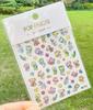 Nuevas pegatinas para uñas Baizi pegatinas para uñas infantiles lindo dibujo animado pegatinas para uñas Baizi fábrica de papel ML107-121