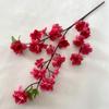 Sonho 3 garfo pequena flor de pêssego decoração de casamento casa sala de estar piso artificial flor de pêssego única flor de seda