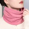 Protector de Cuello Cálido de Polar de Color Sólido, Máscara Resistente al Viento y al Frío para Exteriores, Cubrecuellos, Chaqueta de Plumas, Bufanda de Cuello Falso