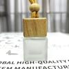 Frasco de Perfume Quadrado de Vidro Fosco 8ml Pingente Tampa Quadrada de Vidro Frasco de Perfume para Pendurar no Carro Frasco Vazio Fragrância para Carro