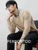 ¡Falso dos piezas lavable a máquina! Camisa de punto con rayas finas para negocios, ropa interior de otoño e invierno para hombre, ropa de trabajo, tejido de punto cálido