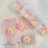 Donas Redondas de Colores Goteando Aceite Cuentas de Vidrio Pulsera Hecha a Mano DIY Cadena para Teléfono Móvil Material Accesorios de Joyería