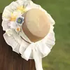 Nuevo Estilo Sombrero de Paja de Verano para Mujer de Alta Calidad Estilo Pastoral con Temperamento Elegante y Ala Ancha, Sombrero de Protección Solar para Vacaciones en la Playa