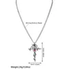 Popular Estilo Gótico Religioso Europeo y Americano Transfronterizo Joyería Colgante de Cruz de Calavera con Forma de Corazón de Aleación Accesorios de Collar para Hombre