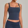 Chaleco de yoga de doble capa cosido sin relleno transfronterizo, ropa de fitness de secado rápido, adecuado para correr al aire libre, top deportivo trasero elegante 6012