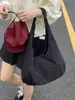 Bolsa de Lona para Mulheres, Grande Capacidade, Novo Modelo 2025, Versátil de Verão Simples Bolsa de Ombro e Axila, Bolsa Tote para Aula de Estudante Universitário
