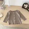 Cárdigan de Punto para Bebés y Niñas, Estilo Nuevo para Primavera y Otoño, Ropa Exterior para Bebés Niñas, Estilo Coreano, Abierto con Botones, Tops de Otoño para Salir