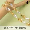 Banho de ouro 18K/ródio pérola diy enfeites de cabelo antigos brincos corrente material Coréia corrente artesanal material