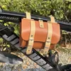 Bolsa para Bicicleta de Montaña, Bolsa para Tubo Superior Delantero, Bolsa Delantera Retro, Accesorios de Equipo de Ciclismo, Almacenamiento para Bicicleta de Carretera, Multifunción