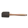 Espátula de Silicona para Hornear Herramientas de Cocina Pastel Postre Crema Espátula Mango de Madera Espátula Grande para Mantequilla Hogar