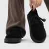 Moda Tendência Outono Sapatos de Cano Baixo com Solado Grosso Estilo Retrô Street Birkenstock de Cobertura Total Sapatos Casuais Masculinos Pequenos de Couro Tamanho Grande