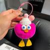 Em estoque cabelo rápido imitação preguiçoso pele de coelho pato de olhos grandes chaveiro pingente bolsa de carro enfeites de pelúcia pequenos presentes atacado
