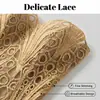 Corsé Ajustado de Malla de Encaje Irregular de Doble Capa con Varillas, Estilo Corte Ligero, un Artículo Popular de la Hada de las Flores