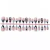 Uñas portátiles con taladro de punta, simples, estilo francés, forma de almendra, piezas de arte de uñas, estilo ins europeo y americano de alta gama, piezas de uñas postizas, comercio exterior