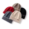 Gorro de Cachemira 100% Cachemira Pura Unisex Siete Agujas Engrosado Simple Versátil Cálido Gorro de Punto Gorro Turbante