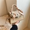 Bolsa de Mão Fashion Estilo Novo 2024 Bolsa Feminina Senmeng Padrão Lichia Bolsa Kelly Platina Bolsa de Ombro Estilosa de Nicho