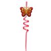 Nuevas Pajitas de Mariposa de Colores con Diseño Creativo en Espiral Pajitas para Mascotas Decoraciones de Fiesta Personalizadas Venta Caliente en Amazon