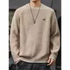 Suéter Suelto de Talla Grande para Hombre Otoño/Invierno 2026 para Hombres Grandes, Suéter Chaqueta Grueso de Punto de Estilo Casual de Moda