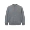 Cárdigan de punto cleanfit peso pesado estilo old money abrigo temporada otoño e invierno cleanfit cálido suéter cuello redondo hombre moderno