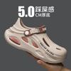 Zuecos de Doble Capa para Hombre 2025 Verano Nuevo Ropa Exterior Eva Playa Zapatos para Vadear con Sensación de Caca, Zapatos para Senderismo en Río, Sandalias Toe-Toe