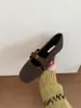 Aumento de Altura Interior de 3 cm con Zapatos Mary Jane tipo Falda, Zapatos Peludos para Mujer, Zapatos de Algodón Cálidos para Otoño e Invierno, Zapatos Planos Estilo Pequeño Fragante