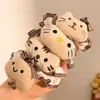 Diadema de Peluche con Pelo de Color, Lazo de Intestino Grueso, Goma Elástica para Niña Linda, Lazo de Corazón, Accesorios para Coleta al por Mayor